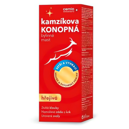 Kamzíkova konopná mast hřejivá 200 ml + soutěž Cemio