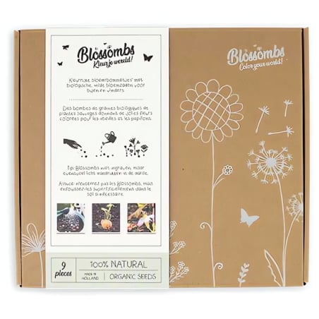 Blossombs Semínkové bomby - Dárková sada střední (9 ks) - originální a praktický dárek v jednom