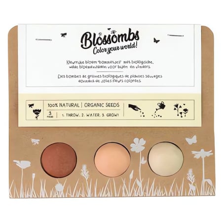 Blossombs Semínkové bomby - Drobný dáreček (3 ks) - originální a praktický dárek v jednom
