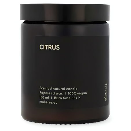 Mulieres Vonná svíčka ve skle - citrus (180 ml) - až 35 hodin hoření