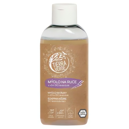 Tierra Verde Tekuté mýdlo na ruce - BIO Levandule 100 ml - s českým bio jitrocelem