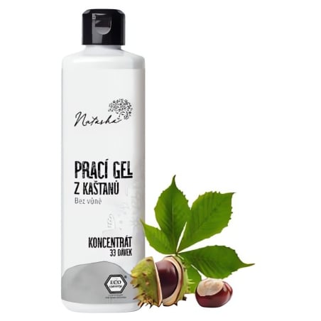 Natasha Prací gel z kaštanů bez vůně - koncentrát 500 ml - i pro tu nejcitlivější pokožku