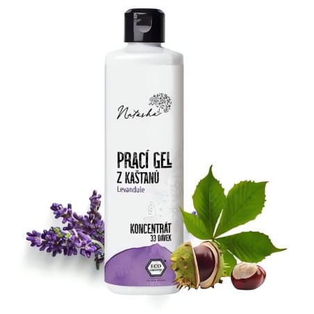 Natasha Prací gel z kaštanů Levandule - koncentrát 500 ml - 33 pracích dávek v 500 ml