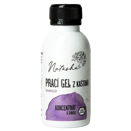 Natasha Prací gel z kaštanů Levandule - koncentrát 100 ml - 33 pracích dávek v 500 ml