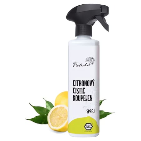 Natasha Citronový čistič koupelen - sprej (500 ml) - vhodný do domácností s tvrdou vodou