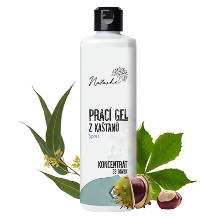Natasha Prací gel z kaštanů Sport - koncentrát 500 ml - 33 pracích dávek v 500 ml
