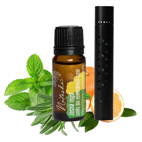 Natasha Sada Difuzér do auta + olej Jasná mysl - včetně 3 bavlněných polštářků