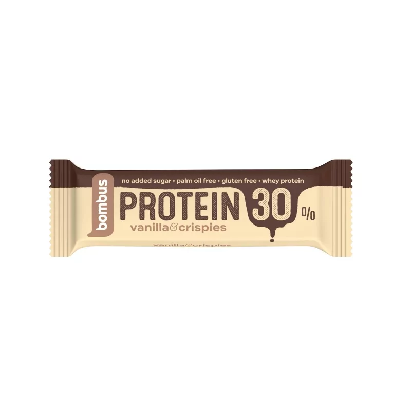 Tyčinka vanilka a křupky (protein 30%) Bombus - 50 g Tyčinka vanilka a křupky (protein 30%) Bombus - 50 g