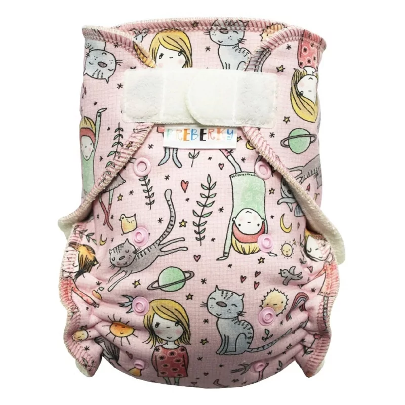 BIO Kalhotková plenka s GOTS Kočičí přátelé SZ Breberky - 1 ks, S BIO Kalhotková plenka s GOTS Kočičí přátelé SZ Breberky - 1 ks, S