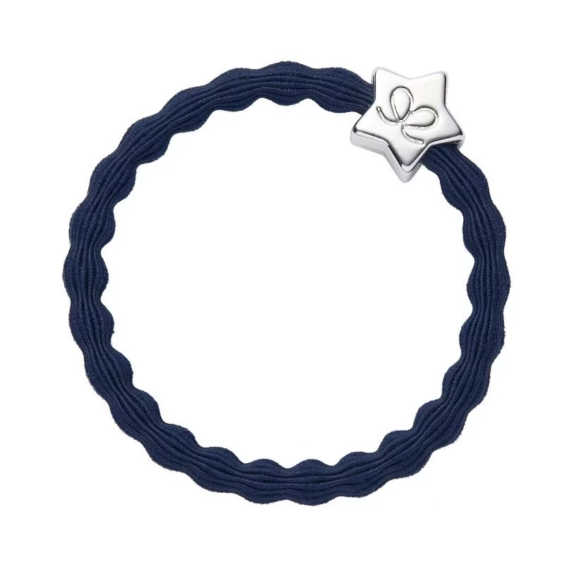 Gumička Enamel Silver Star Navy Blue By Eloise London - 1 ks Gumička Enamel Silver Star Navy Blue By Eloise London - 1 ks