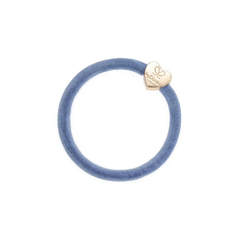 Gumička Velvet Gold Heart Dove Blue By Eloise London - 1 ks Gumička Velvet Gold Heart Dove Blue By Eloise London - 1 ks