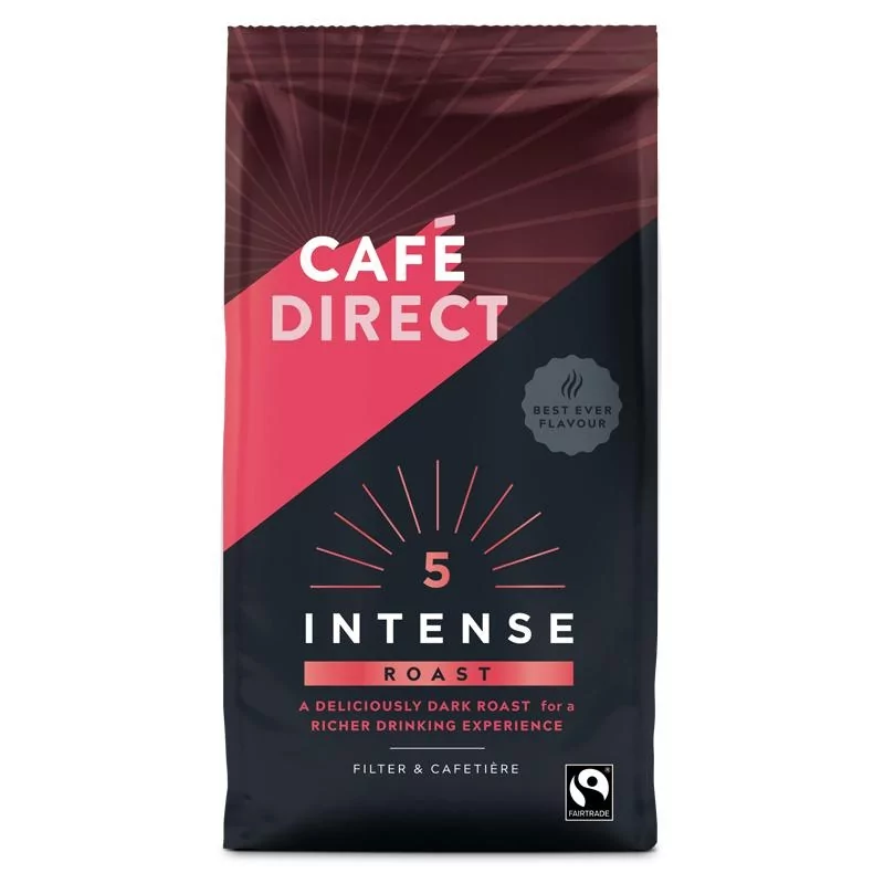 Intense mletá káva s tóny kakaa (směs Arabiky a Robusty, Expirace 13.3.2023) Cafédirect - 227 g Intense mletá káva s tóny kakaa (směs Arabiky a Robusty, Expirace 13.3.2023) Cafédirect - 227 g