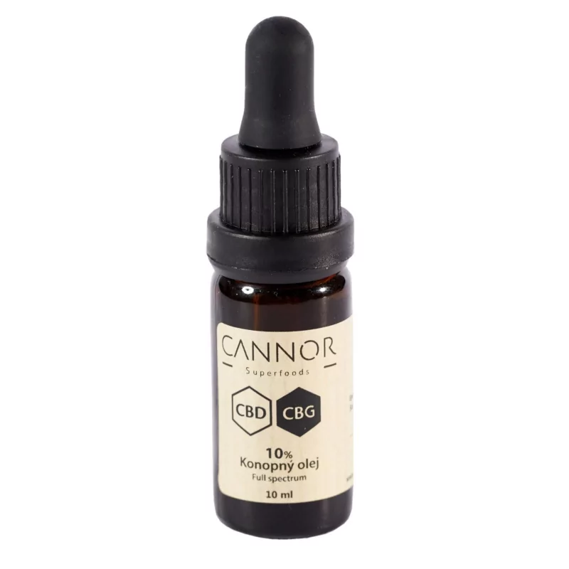 CBD + CBG kon. olej celospektrální 10% (CBD 7.5% + CBG 2,5%) Cannor - 10 ml CBD + CBG kon. olej celospektrální 10% (CBD 7.5% + CBG 2,5%) Cannor - 10 ml