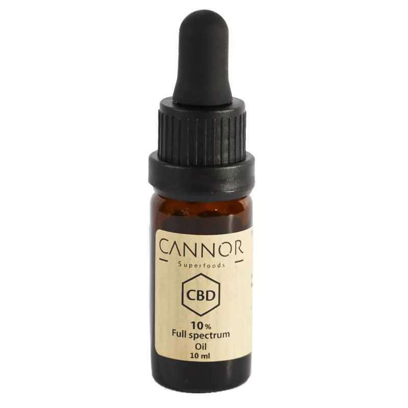 CBD konopný olej celospektrální 10% Cannor - 10 ml CBD konopný olej celospektrální 10% Cannor - 10 ml