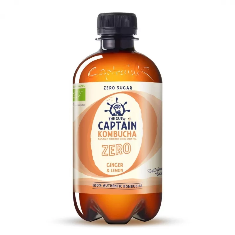 Zero Zázvor (citron) Captain Kombucha - 400 ml