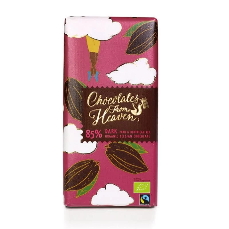 BIO hořká čokoláda Peru a DoMinik. rep. 85% Chocolates from Heaven - 100 g BIO hořká čokoláda Peru a DoMinik. rep. 85% Chocolates from Heaven - 100 g