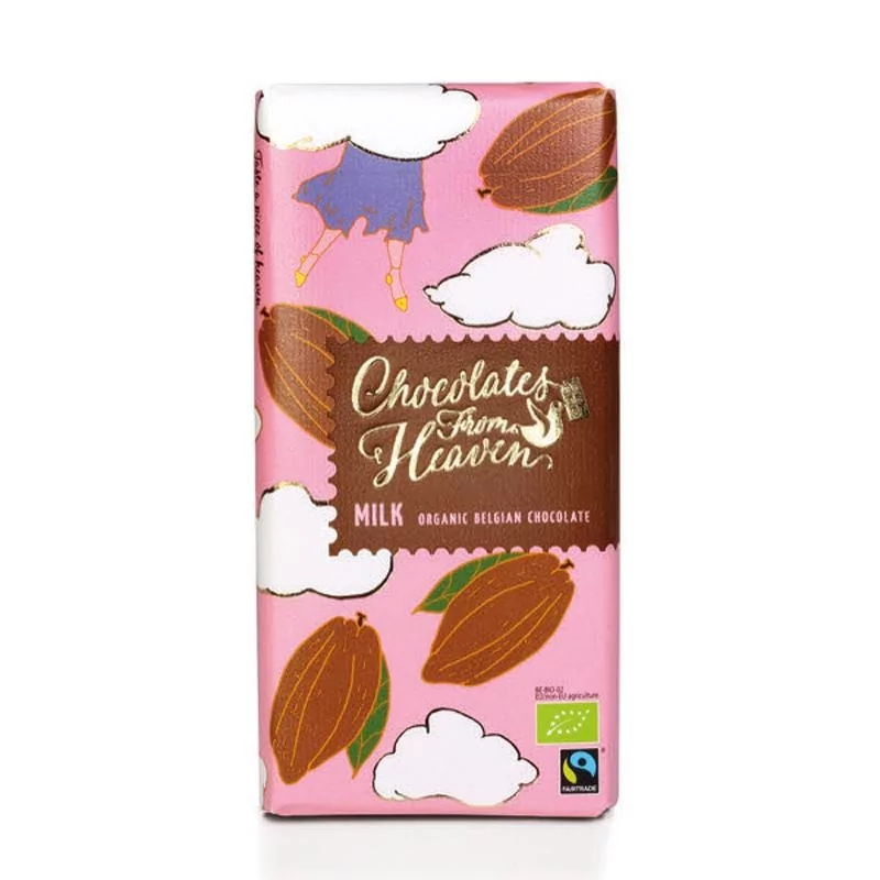 BIO mléčná čokoláda 37% Chocolates from Heaven - 100 g BIO mléčná čokoláda 37% Chocolates from Heaven - 100 g