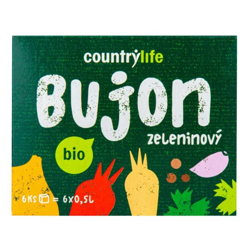 Bujon zeleninový kostky BIO Country Life - 66 g Bujon zeleninový kostky BIO Country Life - 66 g