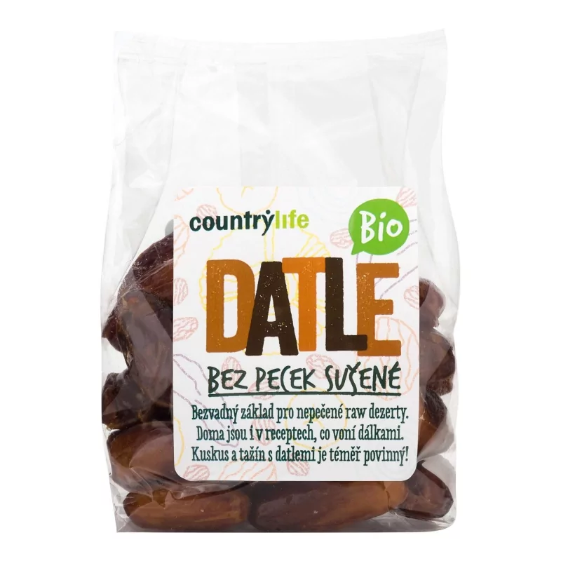 Datle sušené bez pecek BIO Country Life - 250 g Datle sušené bez pecek BIO Country Life - 250 g
