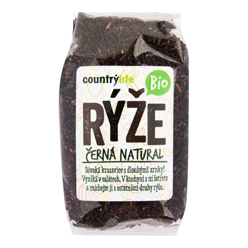 Rýže černá natural BIO Country Life - 500 g Rýže černá natural BIO Country Life - 500 g