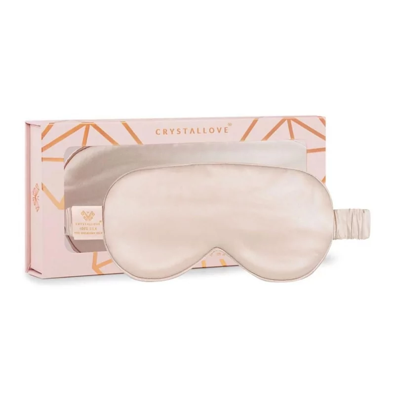 Hedvábná maska na oči (zlatá) Crystallove - 1 ks Hedvábná maska na oči (zlatá) Crystallove - 1 ks