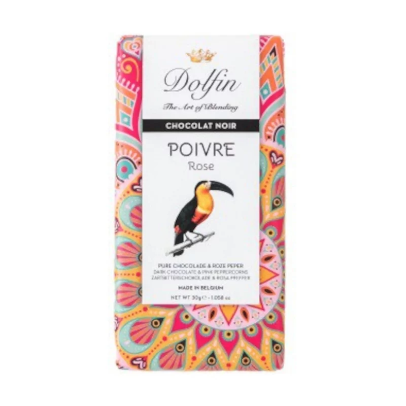 Hořká čokoláda s růžovým pepřem Dolfin - 30 g Hořká čokoláda s růžovým pepřem Dolfin - 30 g