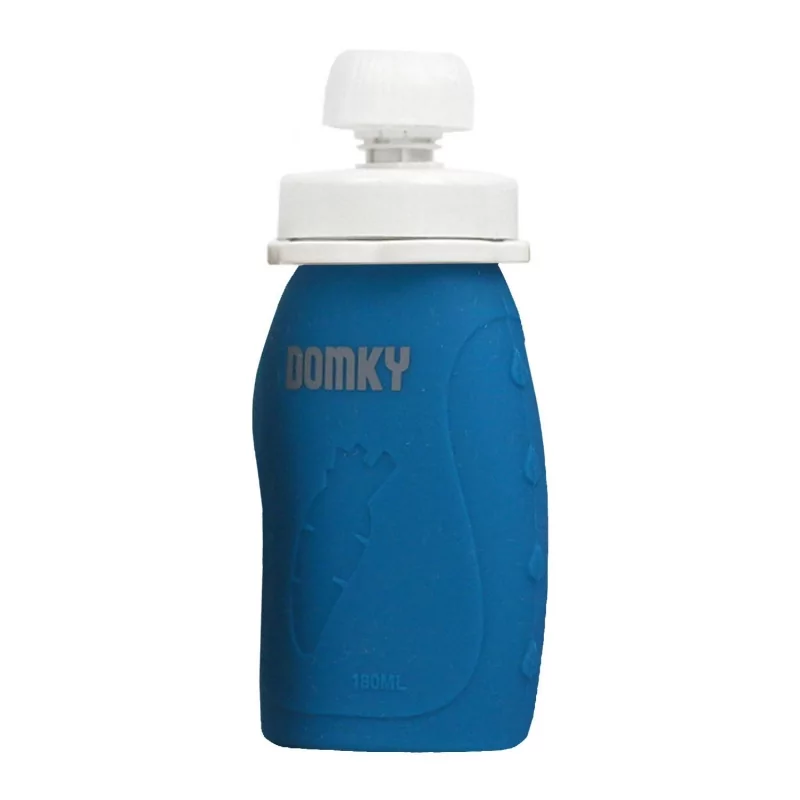 Silikonová kapsička modrá Domky - 180 ml Silikonová kapsička modrá Domky - 180 ml
