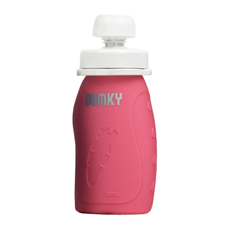 Silikonová kapsička růžová Domky - 180 ml Silikonová kapsička růžová Domky - 180 ml