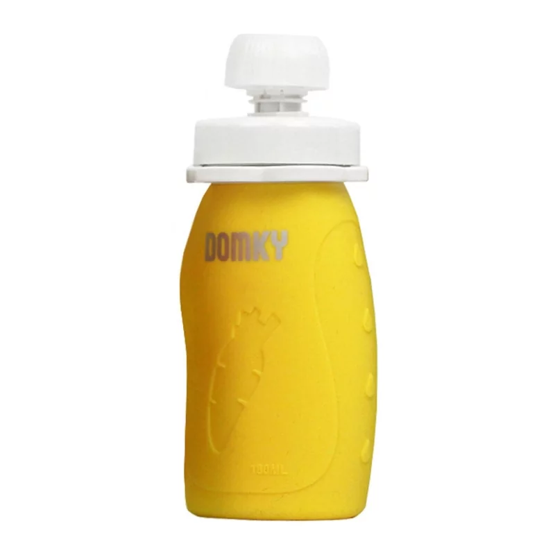 Silikonová kapsička žlutá Domky - 180 ml Silikonová kapsička žlutá Domky - 180 ml