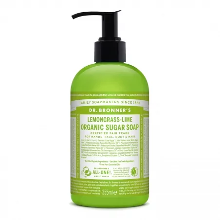Tekuté mýdlo na tělo i vlasy Sugar - Shikakai (Lemongrass - Lime) Dr. Bronner's - 355 ml