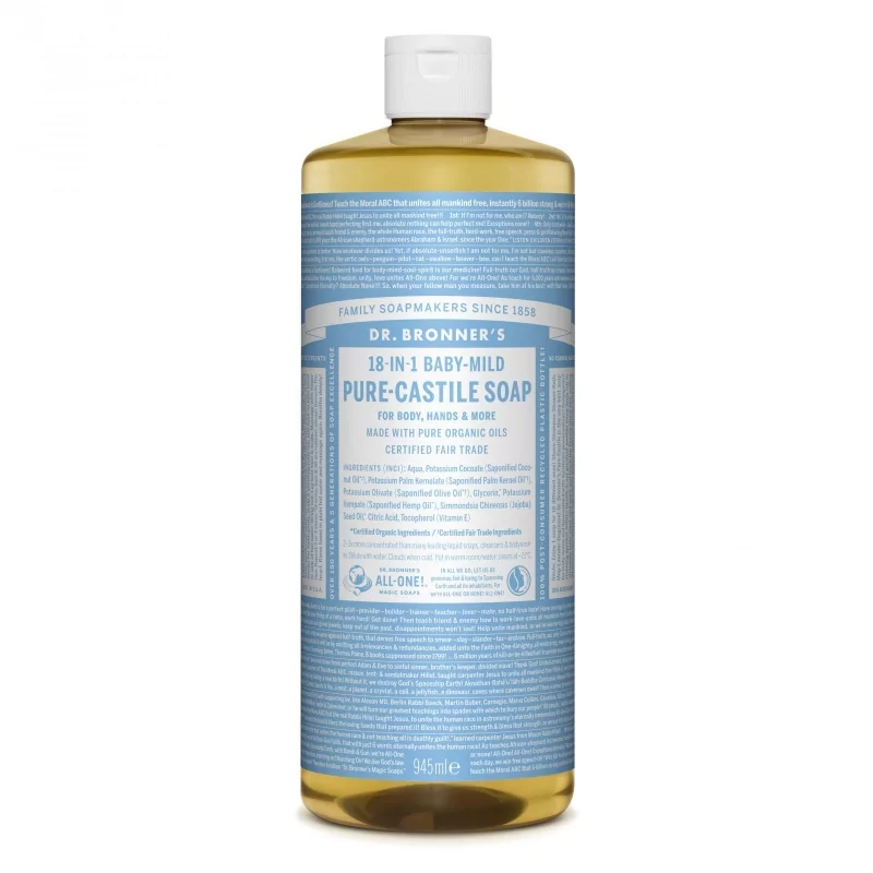 Tekuté universální mýdlo All - One! (Baby - Mild) Dr. Bronner's - 945 ml Tekuté universální mýdlo All - One! (Baby - Mild) Dr. Bronner's - 945 ml