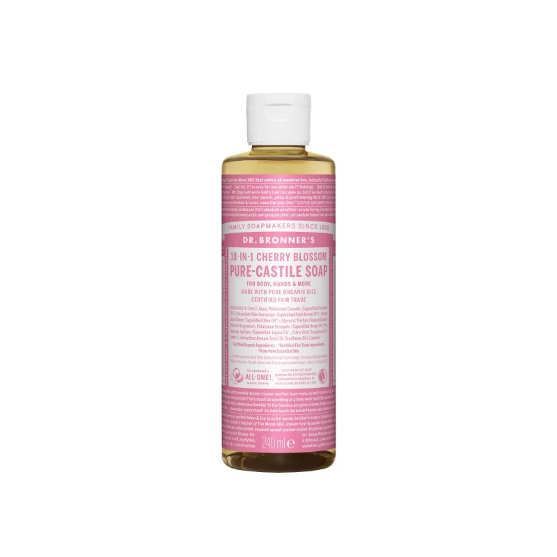 Tekuté universální mýdlo All - One! (Cherry Blossom) Dr. Bronner's - 240 ml Tekuté universální mýdlo All - One! (Cherry Blossom) Dr. Bronner's - 240 ml
