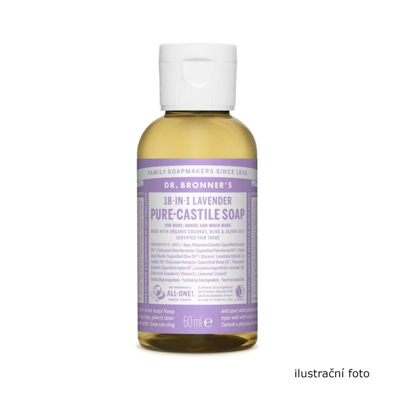Tekuté universální mýdlo All - One! (Lavender) Dr. Bronner's - 10 ml Tekuté universální mýdlo All - One! (Lavender) Dr. Bronner's - 10 ml