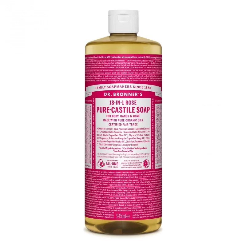 Tekuté universální mýdlo All - One! (Rose) Dr. Bronner's - 945 ml Tekuté universální mýdlo All - One! (Rose) Dr. Bronner's - 945 ml