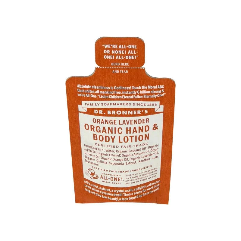 Tělové mléko Orange - Lavender Dr. Bronner's - 5 ml Tělové mléko Orange - Lavender Dr. Bronner's - 5 ml