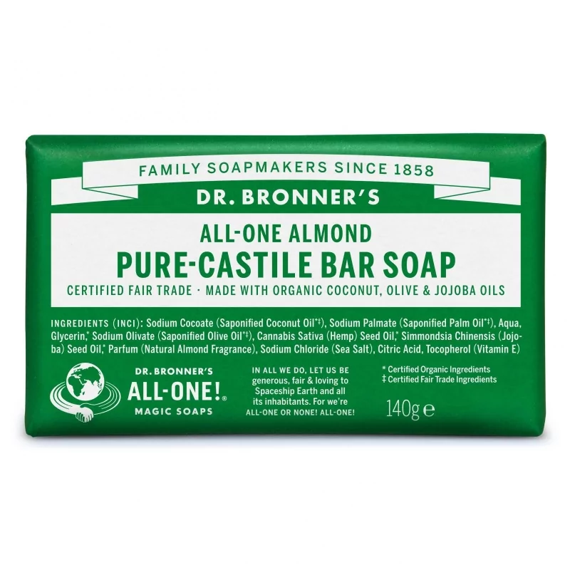 Tuhé mýdlo Almond Dr. Bronner's - 140 g