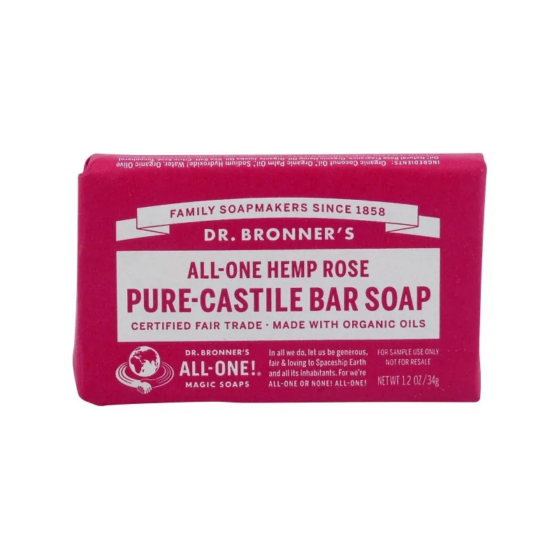 Tuhé mýdlo Rose Dr. Bronner's - 34 g Tuhé mýdlo Rose Dr. Bronner's - 34 g