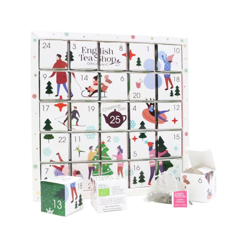 Bílý adventní kalendář Puzzle English Tea Shop - 50 g, 25 ks Bílý adventní kalendář Puzzle English Tea Shop - 50 g, 25 ks