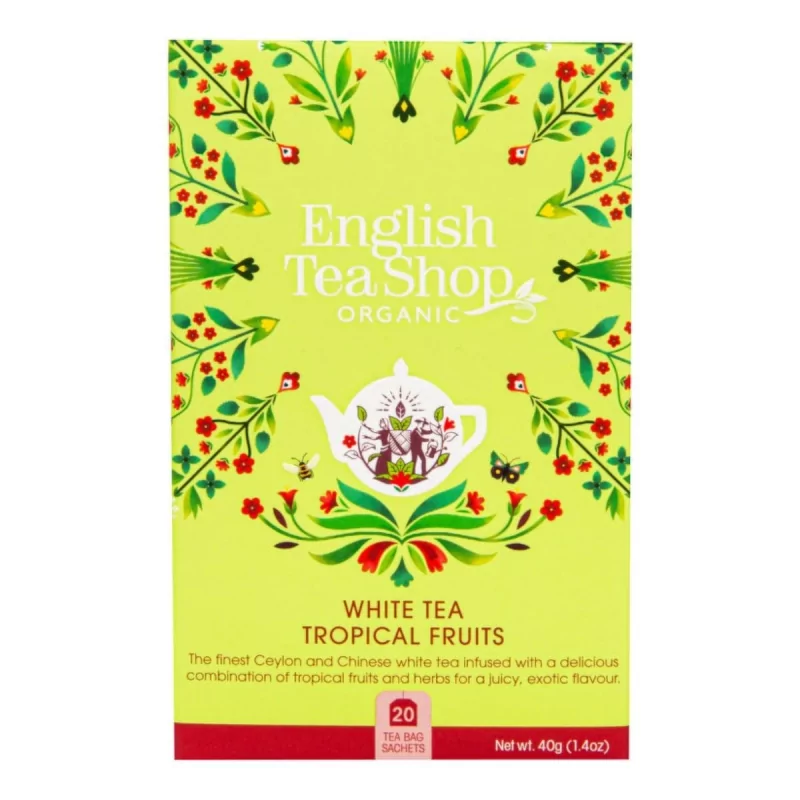 Bílý čaj s tropickým ovocem BIO English Tea Shop - 40 g, 20 ks Bílý čaj s tropickým ovocem BIO English Tea Shop - 40 g, 20 ks