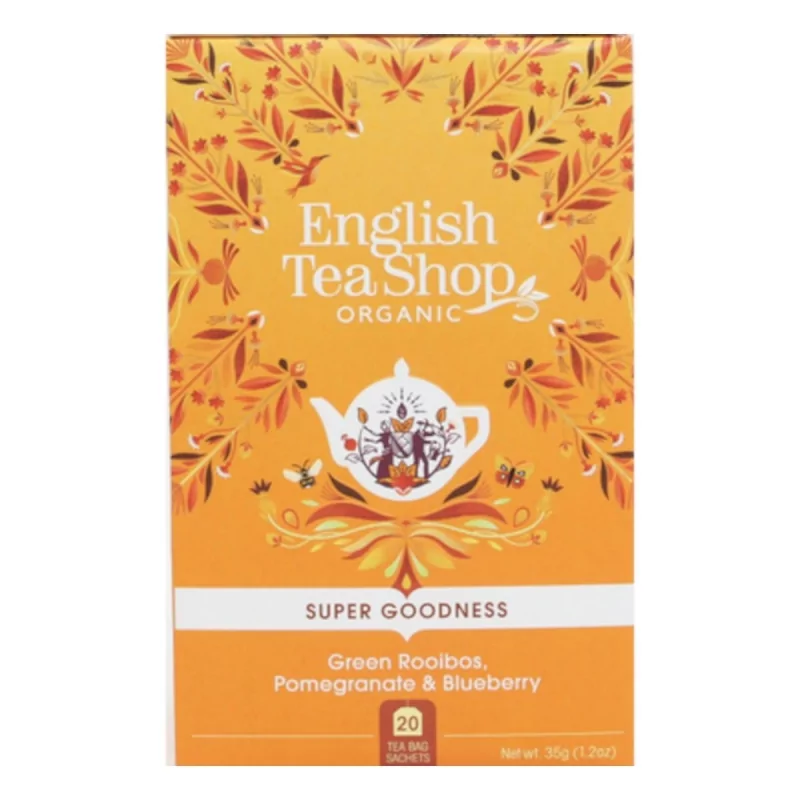 Zelený rooibos (granát jablko a borůvka, BIO) English Tea Shop - 35 g, 20 ks Zelený rooibos (granát jablko a borůvka, BIO) English Tea Shop - 35 g, 20 ks