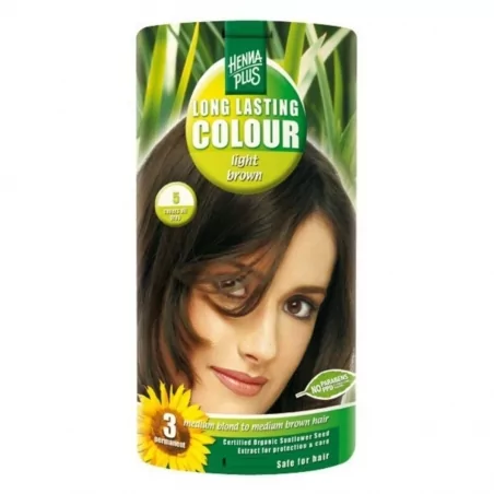 Dlouhotrvající barva Světle hnědá 5 Henna Plus - 100 ml