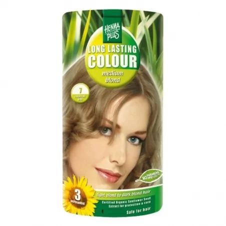 Dlouhotrvající barva Sytě blond 7 Henna Plus - 100 ml