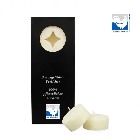 Čajové svíčky (Ivory) Kerzenfarm - 10 ks