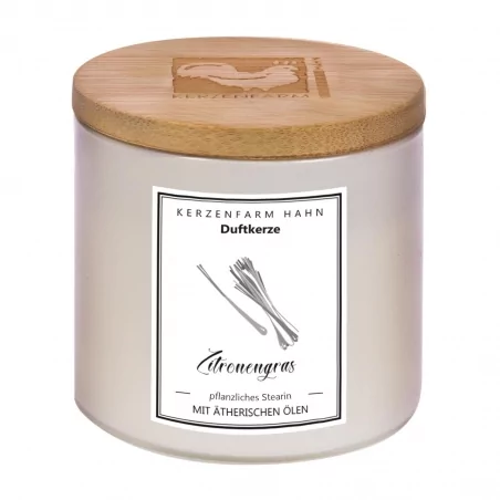 Přírodní svíčka Lemongrass (slonovinové sklo) Kerzenfarm - 1 ks, 6.5 cm