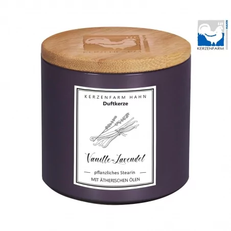 Přírodní svíčka Vanilla Lavender (pískové sklo) Kerzenfarm - 1 ks, 6.5 cm