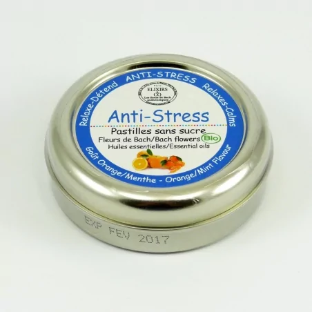 Pastilky BIO - Bachovky anti - stres (pomeranč) Les Fleurs de Bach - 45 g, 45 ks
