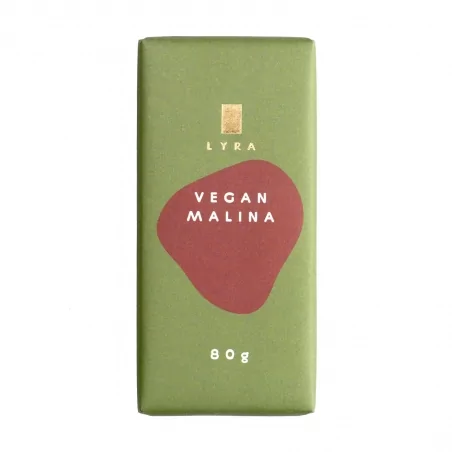Vegan čokoláda Malina Lyra - 80 g