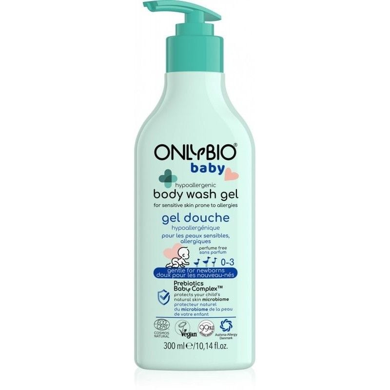 Hypoalergenní mycí gel pro miminka vhodný i pro alergiky OnlyBio - 300 ml