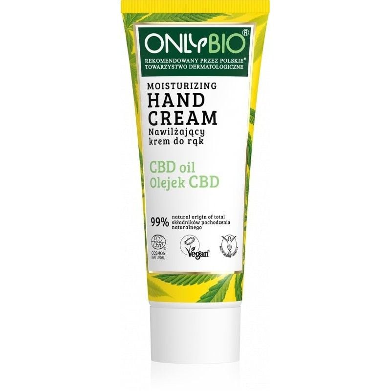 Hydratační krém na ruce s konopím a CBD olejem OnlyBio - 75 ml