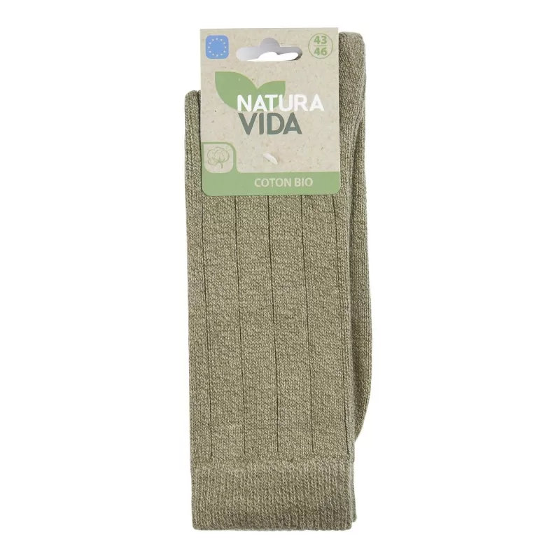 Ponožky Organic cotton regular kaki (35 - 38) Natura Vida - 1 ks Ponožky Organic cotton regular kaki (35 - 38) Natura Vida - 1 ks